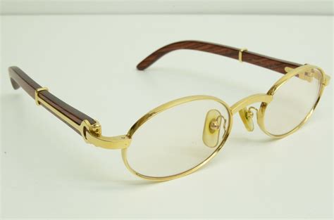 Genuine Cartier 135b Wooden And Gold Glasses 